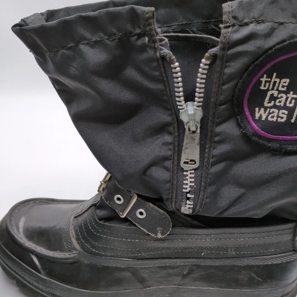 Vintage Arctic Cat Shoes Mens Black 8 Insulated Winter Boots The Cat Was‎ Here